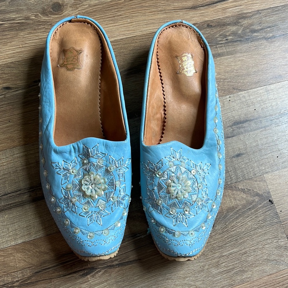 Beautiful handmade leather slippers